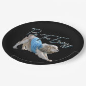 Yoga Downward Dog - Seien Sie das Energieangebot Pappteller (Schrägansicht)