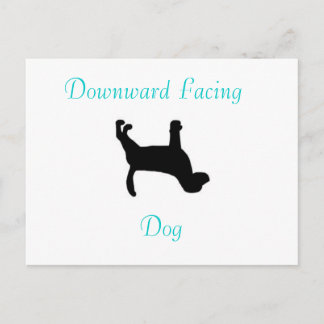 Yoga Downward Facing Dog Post Card Postkarte