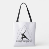 Yoga-Dreieckspose-Emblem Tasche (Rückseite)