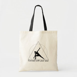 Yoga-Dreieckspose-Emblem Tragetasche