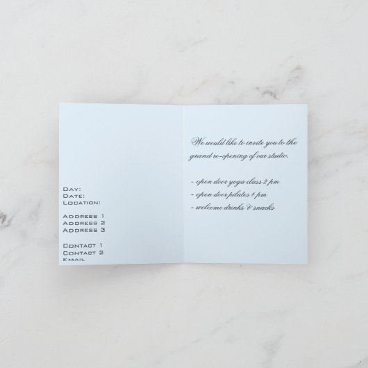 Yoga Dunes Einladung (Innenseite)