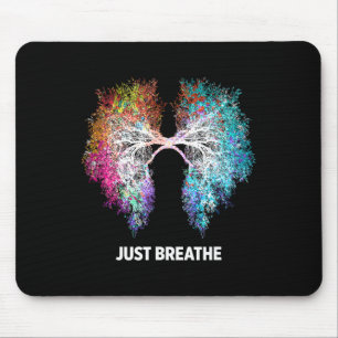 Yoga Einatmen Ausatmen Natur Lunge Mousepad