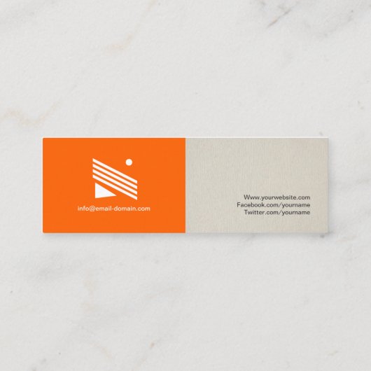 Yoga - Einfach elegant Stilvoll Mini Visitenkarte (Rückseite)