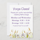 Yoga Einladung Zen Meditation Botanisches Flora (Rückseite)