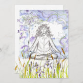 Yoga Einladung Zen Meditation Botanisches Flora (Vorne/Hinten)