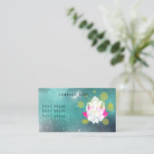 Yoga Elephant Aquamarin Wasserfarbe Visitenkarte (Stehend Vorderseite)