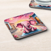 Yoga Elephant Getränkeuntersetzer (Linke Seite)