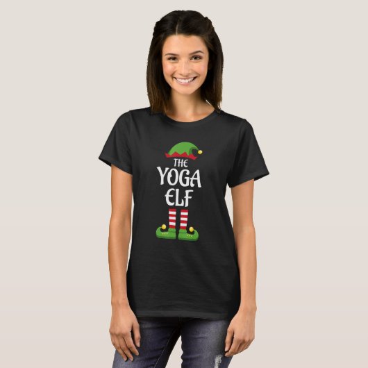 Yoga Elf Family Matching Group Weihnachten 1 T-Shirt (Vorne ganz)