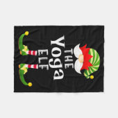 Yoga Elf Group Christmas Funny Pajama Party  Fleecedecke (Vorderseite (Horizontal))