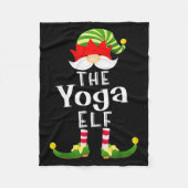 Yoga Elf Group Christmas Funny Pajama Party Fleecedecke (Vorderseite)