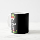 Yoga Elf Group Christmas Funny Pajama Party  Kaffeetasse (Vorderseite Links)