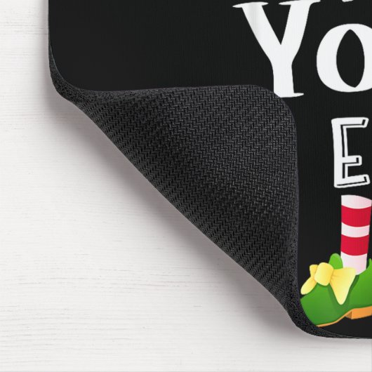 Yoga Elf Group Christmas Funny Pajama Party Mousepad (Ecke)