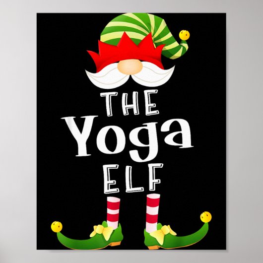 Yoga Elf Group Christmas Funny Pajama Party  Poster (Vorne)