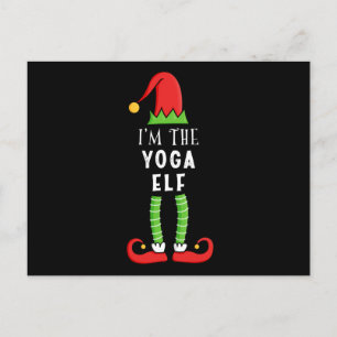 Yoga Elf Weihnachts-Matching Familiengeschenk Postkarte