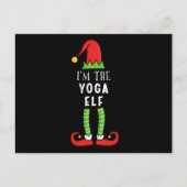Yoga Elf Weihnachts-Matching Familiengeschenk Postkarte (Vorderseite)