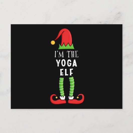 Yoga Elf Weihnachts-Matching Familiengeschenk Postkarte (Vorderseite)