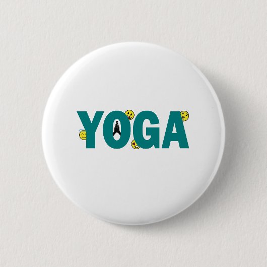 Yoga-Emoji-Button Button (Vorderseite)