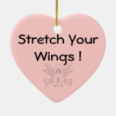 Yoga-Engel Keramikornament (Hinten)