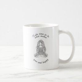 Yoga erscheint sieht happy message kaffeetasse