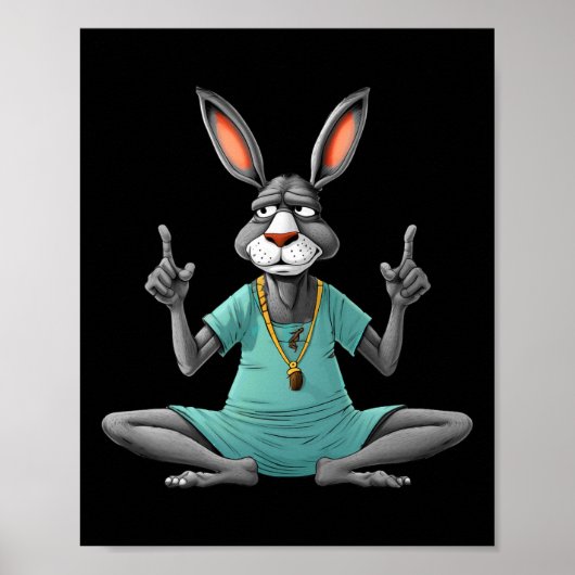 Yoga Esel Poster (Vorne)