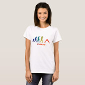 Yoga-Evolution Silhouette Downward-Facing Dog-Pose T-Shirt (Vorne ganz)