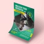 Yoga Fitness Classes Trendy Marketing Foto Gym Flyer<br><div class="desc">Mit diesem trendigen Trainer Flyer-Design fördern Sie Ihre Gymnastik oder Ihr Yogastudio. Modernes aquamarines und gelbes Design mit Platz für ein Foto, Ihr Logo, Ihre Schlagzeile oder Rubrik, Sondertext sowie ein Werbeangebot. Sie können alle Texte und Farbtöne bearbeiten, um für Ihr Fitness Studio, Sportereignis, Fitnessstudio, Personal Trainings und vieles mehr...</div>