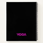 Yoga-Fitness lila Notizblock (Rückseite)