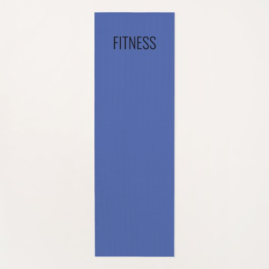 Yoga "FITNESS" matt/blau Yogamatte (Vorderseite)