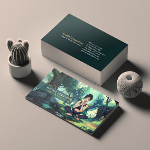 Yoga Fitness Meditation Instruktor für Naturwald Visitenkarte