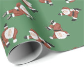 Yoga Fitness Santa Geschenkpapier (Rolleneckpunkt)