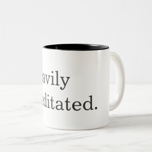 Yoga-Fitness stark meditiert Zweifarbige Tasse (VorderseiteRechts)