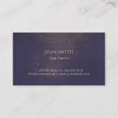 Yoga & Fitness Vintages Lila Elegantes Visitenkarte (Rückseite)