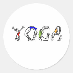 Yoga-Fitnessgesundheit Runder Aufkleber