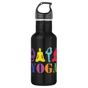 Yoga Flasche schwarz Edelstahlflasche