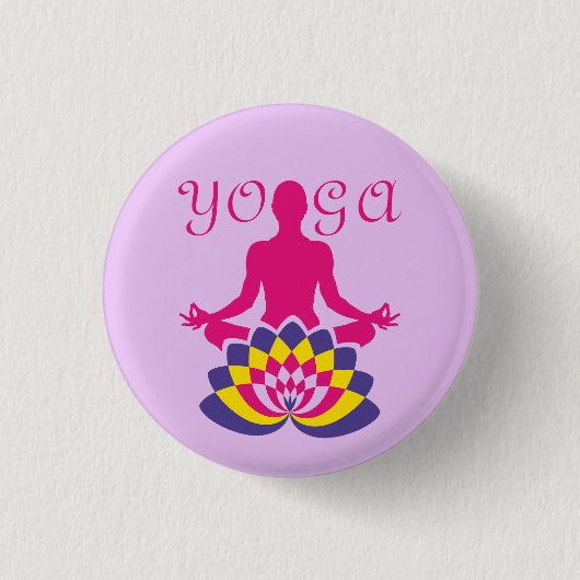 Yoga Flor de Loto Button (Vorderseite)