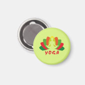 Yoga Flor de Loto Magnet (Vorderseite/Rückseite)