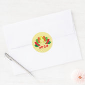 Yoga Flor de Loto Runder Aufkleber (Umschlag)
