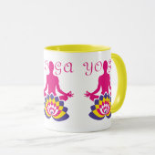 Yoga Flor de Loto Tasse (VorderseiteRechts)