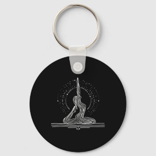 Yoga-Flow-Einzeiler-Kunst Schlüsselanhänger