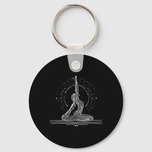 Yoga-Flow-Einzeiler-Kunst Schlüsselanhänger (Vorderseite)