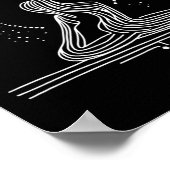 Yoga-Flow-Einzeiliger Kunst  Poster (Ecke)