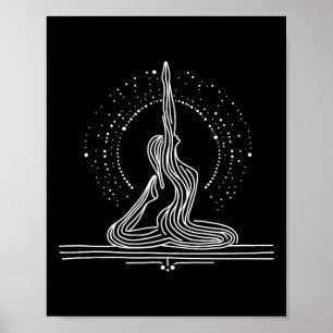 Yoga-Flow-Einzeiliger Kunst  Poster