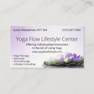 Yoga-Fluss-Lebensstil-Mitte Visitenkarte