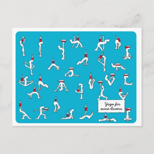 Yoga for Winelovers Postcard Postkarte (Vorderseite)