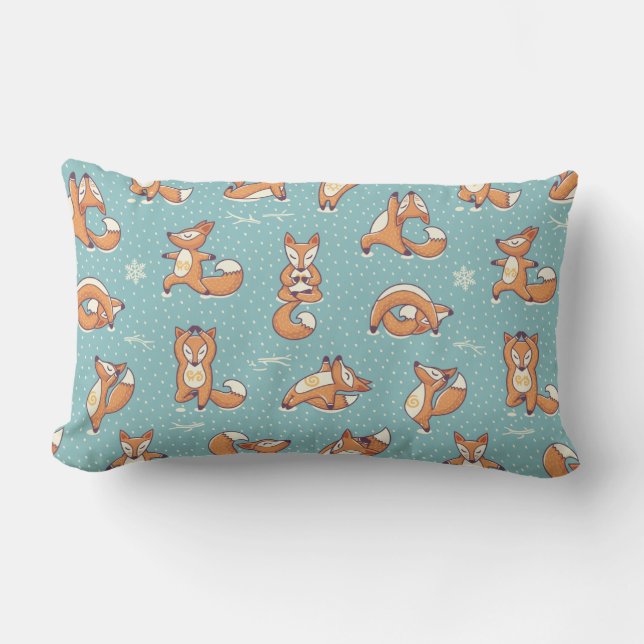 Yoga Foxes Lendenkissen (Vorderseite)