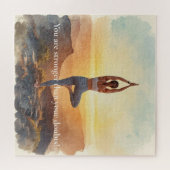 Yoga-Frau - Achtsamkeit Morgen Puzzle (Horizontal)
