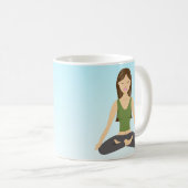 Yoga-Frau in der Pose Lotus Kaffeetasse (VorderseiteRechts)