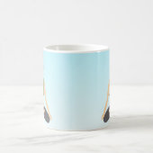 Yoga-Frau in der Pose Lotus Kaffeetasse (Mittel)