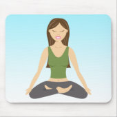 Yoga-Frau in der Pose Lotus Mousepad (Vorne)