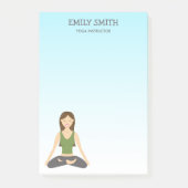 Yoga-Frau in Lotus Pose Yoga-Lehrerin Post-it Klebezettel (Vorderseite)